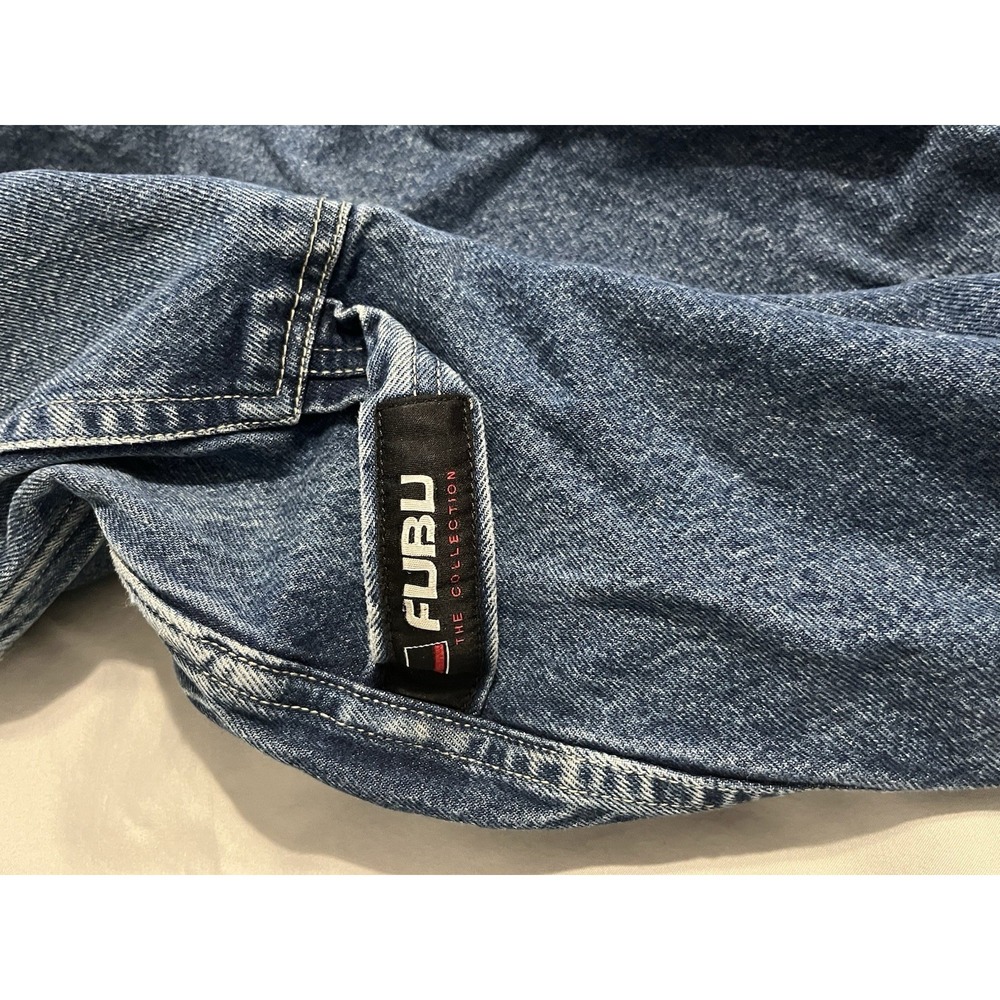 Vintage FUBU Shorts Carpenter Cargo Baggy Skater Y2K Denim Jorts W36 - Picture 16 of 16